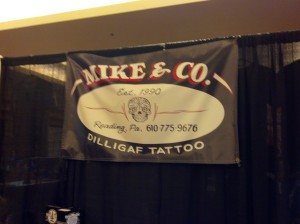 Mike & Co. sign as displayed at the expo